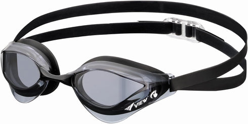 VIEW Swimming Gear V-230ASA Blade Orca SWIPE Anti-Fog Racing Swim Goggles, Smoke/Black
