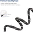 WePet 6 ft Dog Training Slip Leash: No Pull, Durable Reflective Lead, Comfortable Handle, 3/8 inch Diameter, Black/White