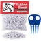 Horse Mane Braiding & Banding Kit, 500 White Rubber Bands + Braid Aid Comb, Grooming Kit for Horses and Ponies