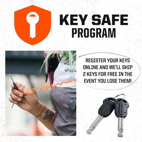 Kryptonite Keeper Bike U-Lock Standard with Braided Steel Cable - Heavy Duty Anti-Theft Bicycle U Lock, Black