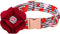 Lionet Paws Valentine's Day Dog Collar with Felt Flower, Adjustable Comfortable Collar for XL Dogs, Neck 16-26 in