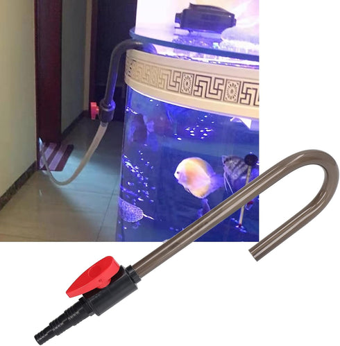Tnfeeon Aquarium Auto Top Off Water Changer, Wall Mounted Water Refiller Pipe Siphon Aquarium Accessories