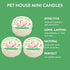 Pet House Mini Candles Pack of 3 for Pet Odor, Natural Soy Wax, Dog and Cat Friendly Bamboo Watermint Scented
