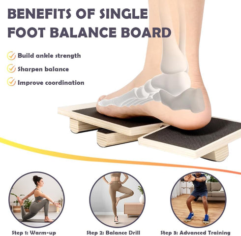 Ankle Balance Board for Stability & Strength Training Single Leg Balance Board Wobble Board Balance Trainer for Ankle