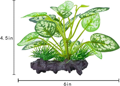 Reptile Artificial Plants - Terrarium Decorations Supplies, Amphibian Habitat Hideout Tank Accessories, Rainforest