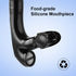 Swim Snorkel for Adult Swimmers, Snorkeling Gear for Pool and Open Water Training, Silicone Mouthpiece with One-Way