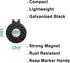 Magnetic Golf Hat Clips 4, 6, or 8 PCS Ball Marker Holders for Caps, Hats, Gloves, Bags, Visor, Belt (Black, Bronze)