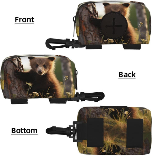 DDTKLSNV Dog Poop Bag Holder For Leash, Lightweight Dispenser For Pet Waste Bags Cute Baby Bear Puppy Potty Carrier