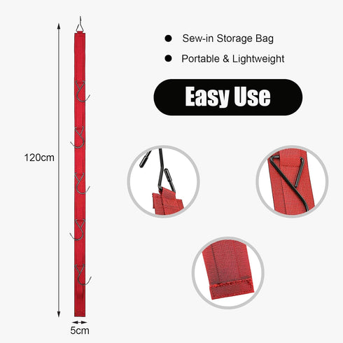 Hockey Drying Rack, Portable Sports Gear Organizer with 5 Hooks, Ideal for Ice Goalie Hockey Gifts