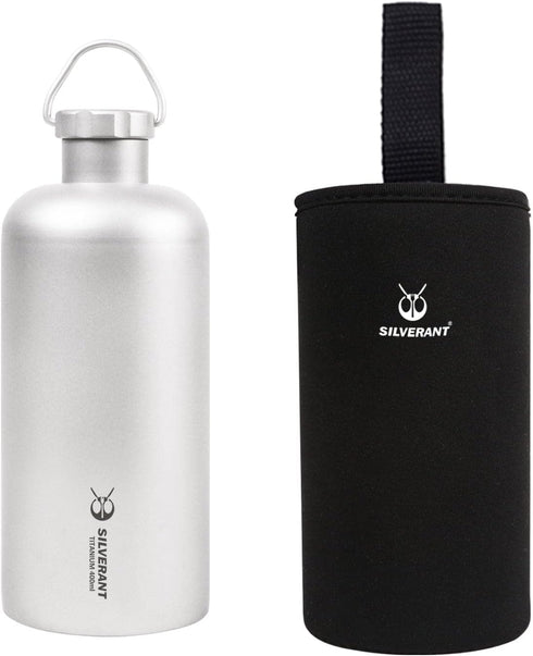Titanium Ultralight 400Ml Leakproof Outdoor Camping Hiking Sports Water Bottle with Insulating Thermal Sleeve