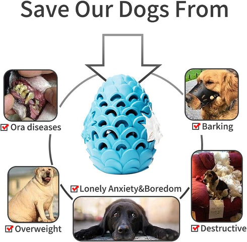 Premium Indestructible Chew Toys for Large Medium Dogs - Durable Interactive Boredom Treat Dispensing Toys for
