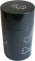 Pawvac 6 Ounce Vacuum Sealed Pet Food Storage Container, Black Cap & Body, White Treats