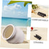 2pcs TOYANDONA Aquarium Fish Tank Hideout Betta Shrimp Breeding Cave Semi-Circle Small Hole White Ceramic Shelter