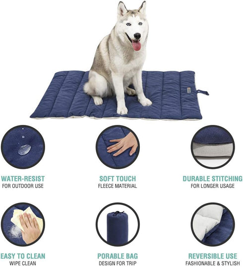 Outdoor Dog Bed, Waterproof and Washable, Large Size, Durable, Portable Camping Travel Pet Mat