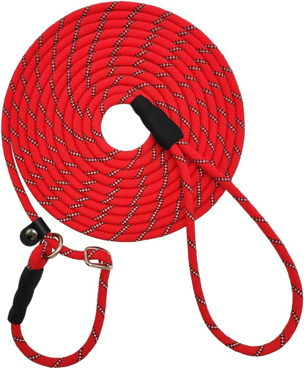 Reflective Long Slip Lead Dog Leash, Anti-Choking Rope Training Leash for Medium Dogs Small Puppy Pets, Available in