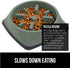 Gorilla Grip Slow Feeder Dog and Cat Bowls - Interactive Puzzle Toy, 1 Cup Sage Green, BPA Free