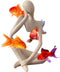 Sandstone Thinker Statue, Fish Tank Decorations, Abstract Aquarium Ornament for Home Office