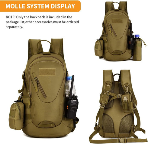 HUNTVP 20L Military MOLLE Backpack Rucksack Tactical Assault Pack for Hunting, Camping, Trekking, Travel