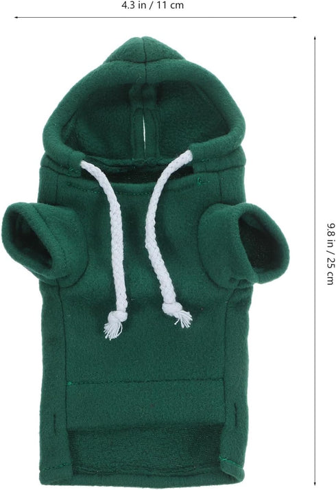 Ferret Clothes, Hamster Sweatshirt, Guinea Pig Hoodie, Bunny Hamster Clothing, Small Animal Warm Vest, Green S Red