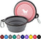 Collapsible Dog Bowls for Travel, 2-Pack Portable Water Bowl for Dogs and Cats, BPA Free