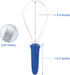 Dual-Sided De-Shedding Tool with Stainless Steel Blade for All Dog Coat Types - Soft Touch Grip (BLUE)