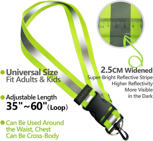 High Visibility Reflective Sash for Walking at Night -Perfect Substitution Reflective Vest Reflective Jacket, Running Gear for Men Women Kids, Night Walking Safety Gear Reflective Belt for Dog Walking