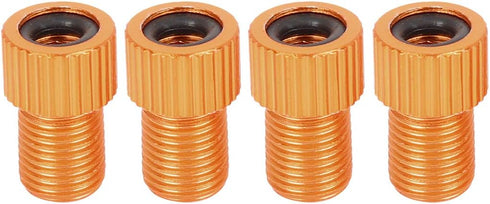 X AUTOHAUX Metal French to American Type Valve Converter Adapter, 4pcs Bike Tire Inflator Air Compressor Tools