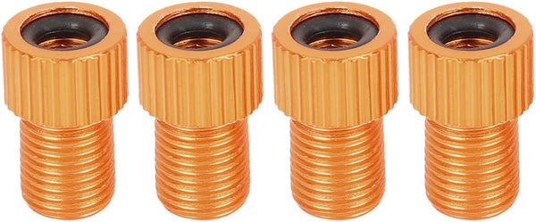X AUTOHAUX Metal French to American Type Valve Converter Adapter, 4pcs Bike Tire Inflator Air Compressor Tools