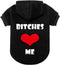 EXPAWLORER Dog Hoodies, Soft and Warm Fall Sweatshirt with Leash Hole, Winter Fleece Pet Clothes, Bitches Love ME Print