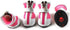 Zunea Small Dog Shoes for Hot Pavement, Breathable Mesh Boots, Adjustable Non-Slip Zipper Pet Booties, Pink 5#