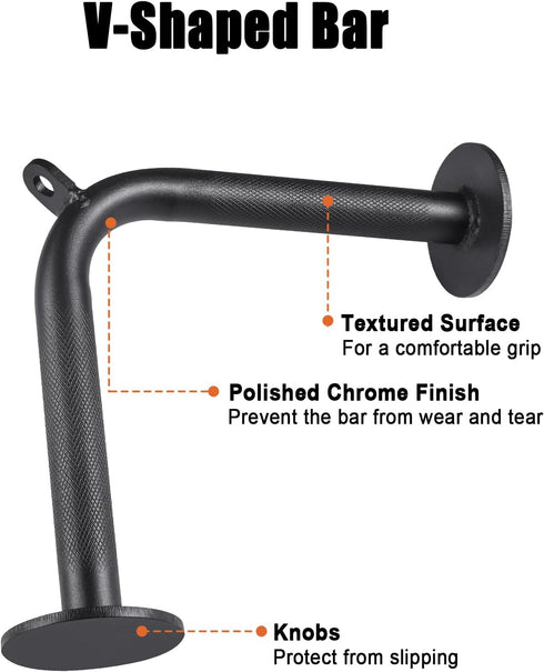SERTT Workout Cable Machine Attachment for Home Gym, LAT Pulldown Attachments for Weight Training