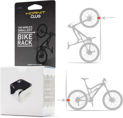 Hornit CLUG Bike Clip for Indoor & Outdoor Bicycle Storage Rack & Mount System, 5 Sizes