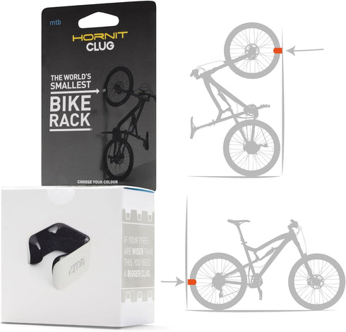Hornit CLUG Bike Clip Storage Rack & Mount System, Indoor & Outdoor, 5 Sizes, Easy to Install