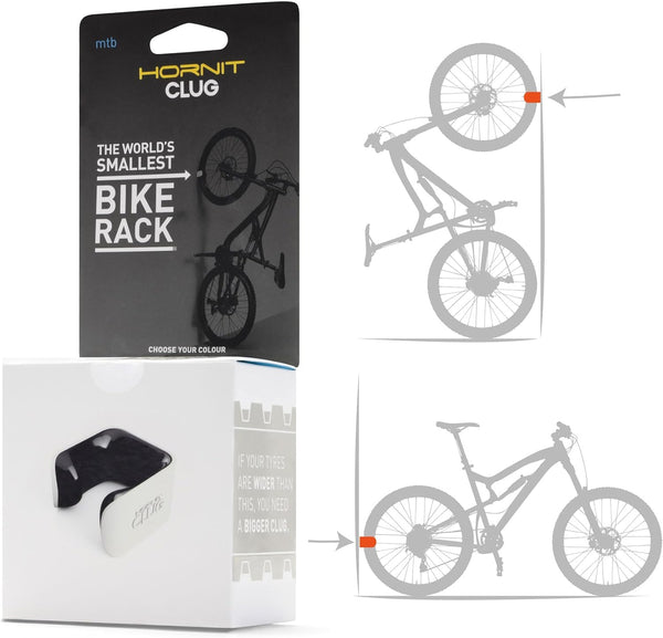 Hornit CLUG Bike Clip Storage Rack & Mount System, Indoor & Outdoor, 5 Sizes, Easy to Install