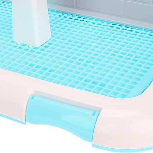 Pet Dog Toilet Litter Box, Portable Indoor Puppy Training Toilet Tray, Blue