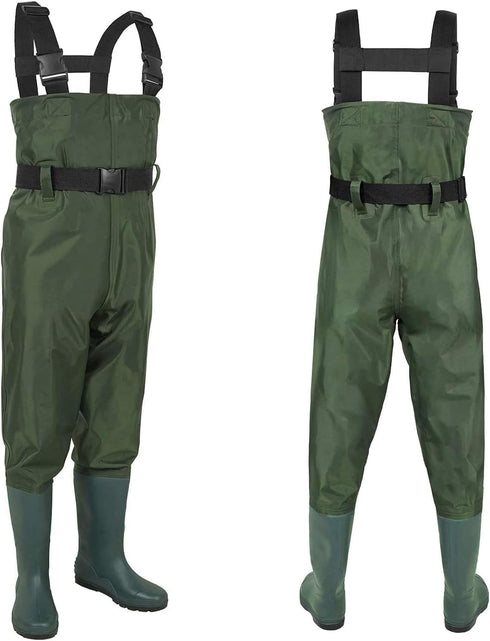 LANGXUN Kids Chest Waders for Fishing, Waterproof Hunting Waders for Boys and Girls, Age 2/3 Toddler