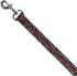 Dog Leash Peace Black Multi Color 6 Feet Long 0.5 Inch Wide