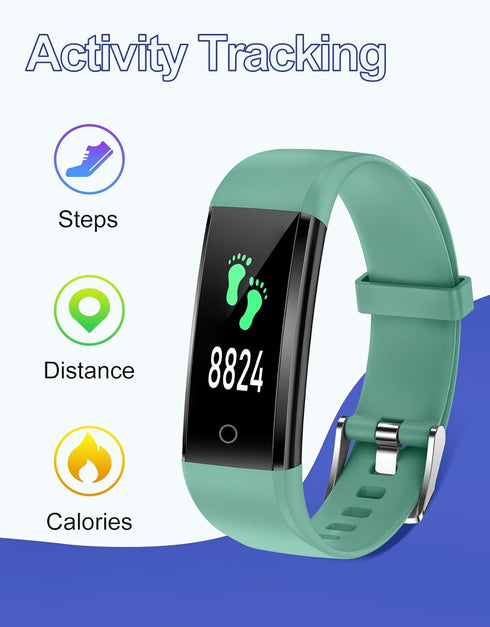 GRV Fitness Tracker Non-Bluetooth Watch, Waterproof Pedometer with Steps, Calories Counter, Sleep Tracker for Men Women