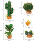 QuarenDen 4 Fake Reptile Plants, Desert Reptile Plants Succulent kit, Reptile Terrarium Decorative, Pcs, Faux Cactus