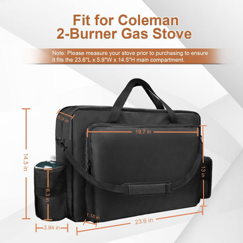 i frmmy Premium Camp Stove Carry Case with 0.4 inch Thicken Pearl Foam for Coleman 2-Burner Gas Stove