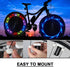 Solhice 2 Tire Rechargeable LED Bike Wheel Lights, Waterproof Bicycle Spoke Lights, 30 Patterns for Night Riding