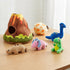 Generic 10x2x5 Inches Dinosaur Squeaky Dog Toy for Large Dogs, Interactive Plush Chew Toy, Hide and Seek Design, Black
