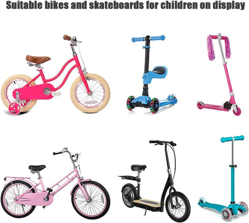 Kids Bike Basket with Fixed Holder - Small Scooter Tricycle Accessories Kit with Bells, Rust-Resistant Front Baskets