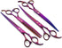 Moontay Professional 8.0" Dog Grooming Scissors Set - 4-pieces Straight, Upward Curved, Downward Curved,