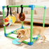 Mellisore 8 4 Puppies(Green,Size:19.7inch) Puppy Play Gym with Hanging Interactive Toys & Suction Cups, Adjustable PVC