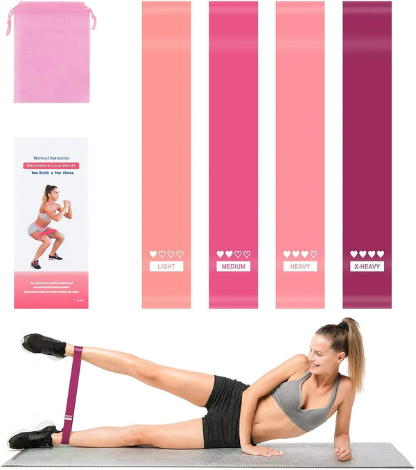 Portzon Resistance Loop Exercise Bands, Suitable for Arm, Leg Stretching and Strength Training