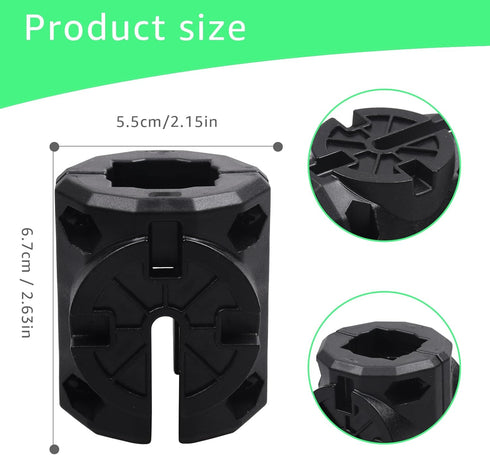 LaWana Kayak Rail Adapter, Black Kayak Rail Mount Compatible with Hobie H-Rail and MightyMount Duo Rails, Kayak Fishing