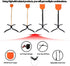 Highwild 2x4 Target Hanger | Adjustable Height Steel Post Target Stand Base for AR500 Steel Gong Targets