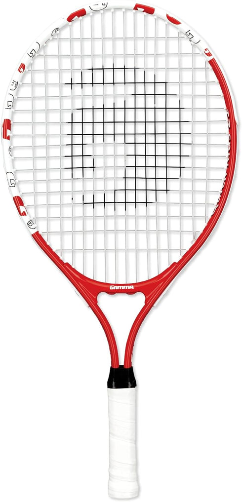 Gamma Sports Junior Tennis Racquet, 19 Inch Prestrung Racket for Kids, 93 Inch Head Size
