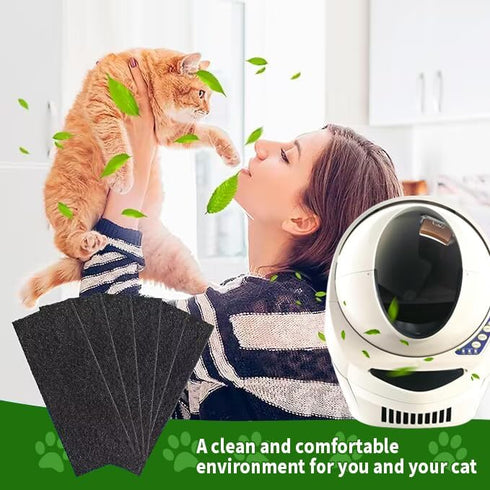 8Pcs Carbon Filters Compatible with Litter-Robot 3 - Replacement Activated Charcoal Filters for Litter Box, Thickened
